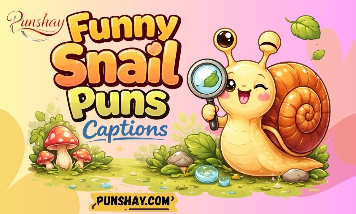 Funny Snail Puns Captions