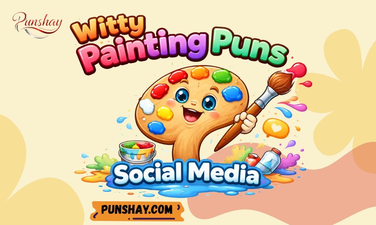 Witty Painting Puns for Social Media