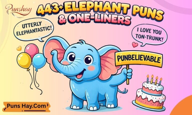443+ Elephant Puns & One-Liners Funny Captions for Instagram, Birthdays, Love & Kids