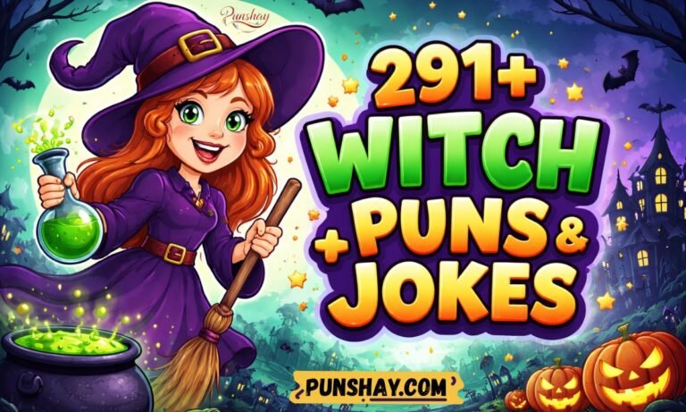 291+ Witch Puns & Jokes Hilarious Spellbinding Wordplay! (2026)